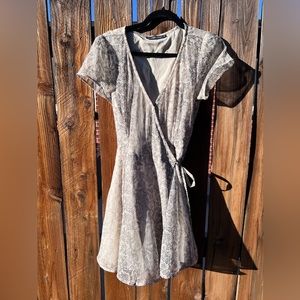 Snake Print Wrap Dress